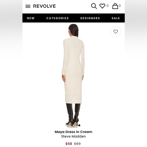 Steve Madden Cream Maya Dress - Picture 2 of 6